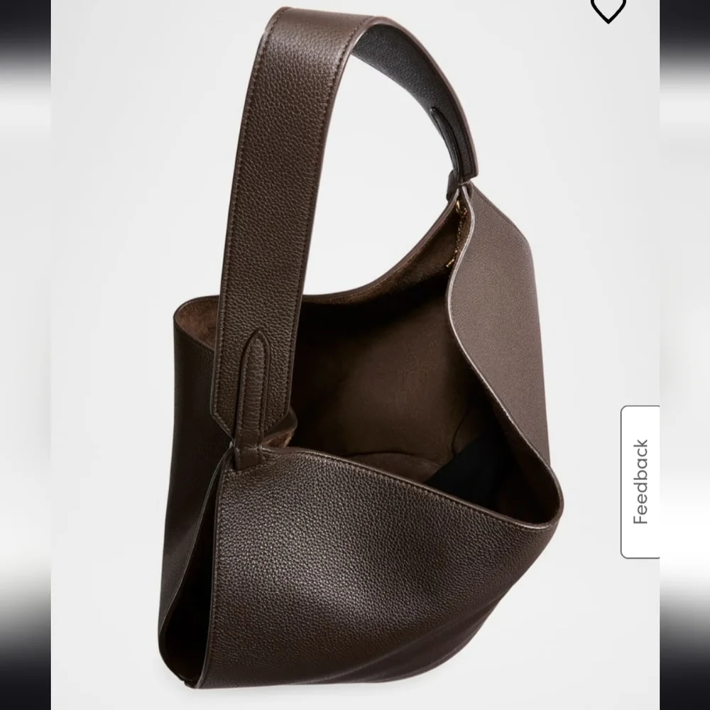 Khaite Small Lotus Bag Dark Brown Pebbled Leather Excellent Condition MSRP $2480 - Picture 3 of 16